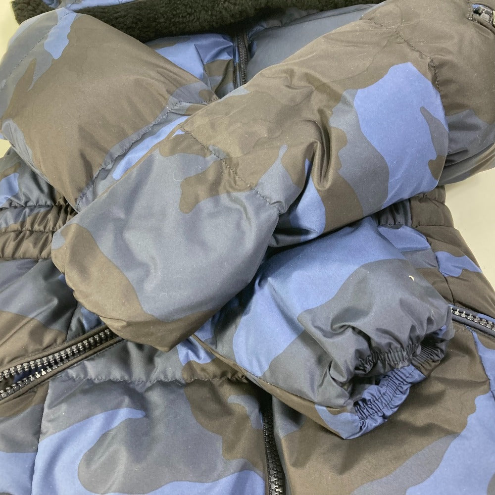 COACH Down jacket polyester blue down outer jacket apparel Camouflage camouflage Women S Used Authentic