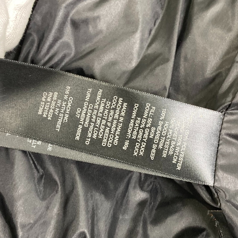 COACH Down jacket polyester blue down outer jacket apparel Camouflage camouflage Women S Used Authentic