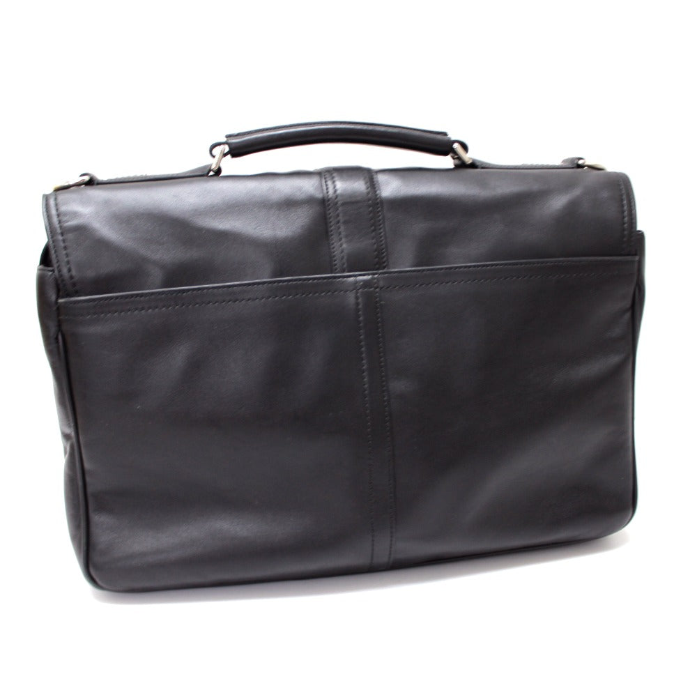 COACH Business bag F70096 leather black mens Used Authentic