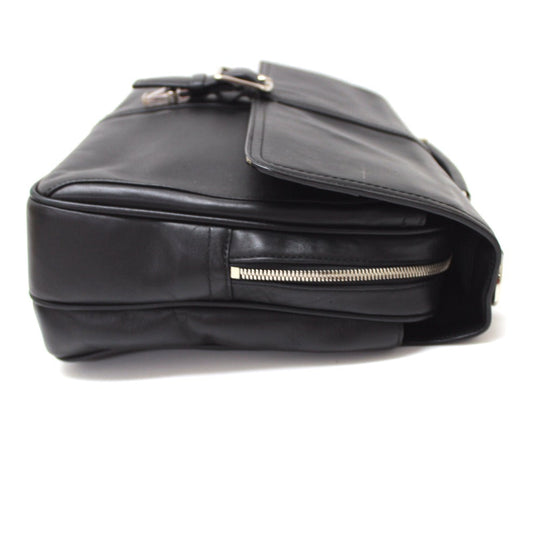 COACH Business bag F70096 leather black mens Used Authentic