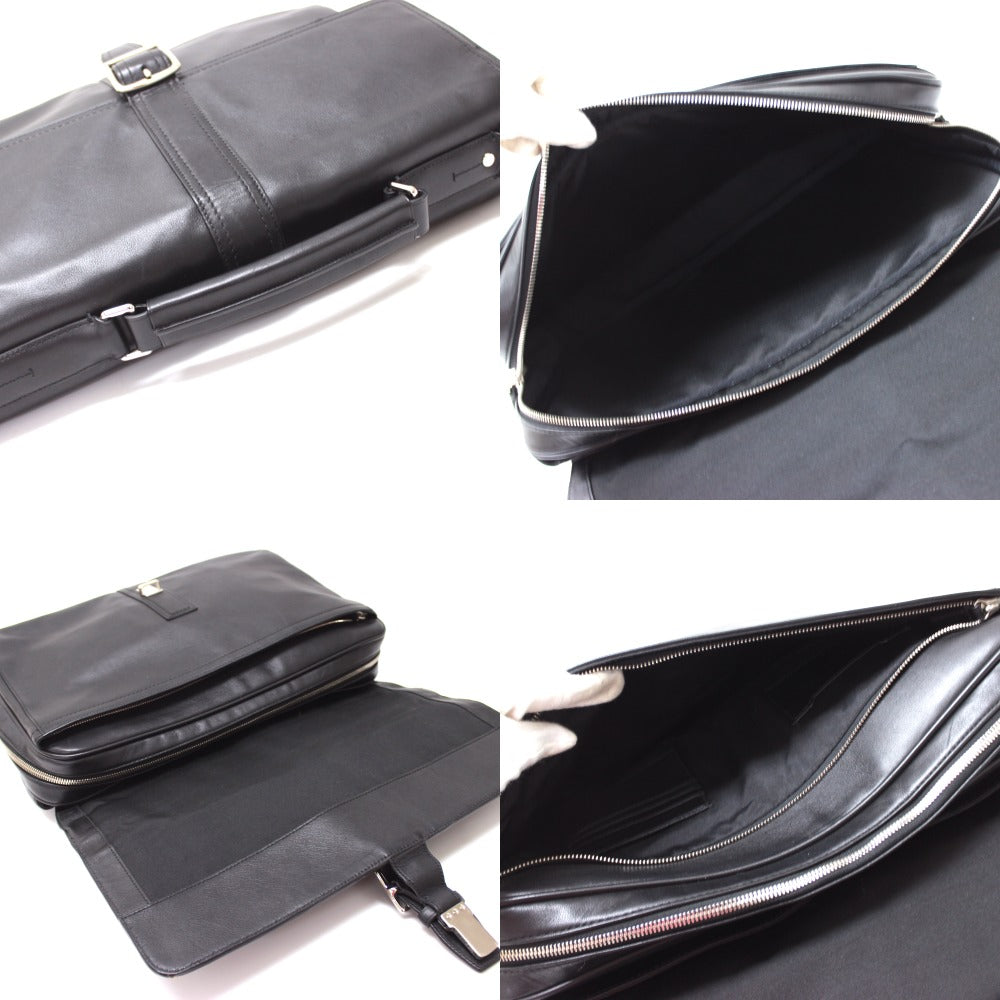 COACH Business bag F70096 leather black mens Used Authentic