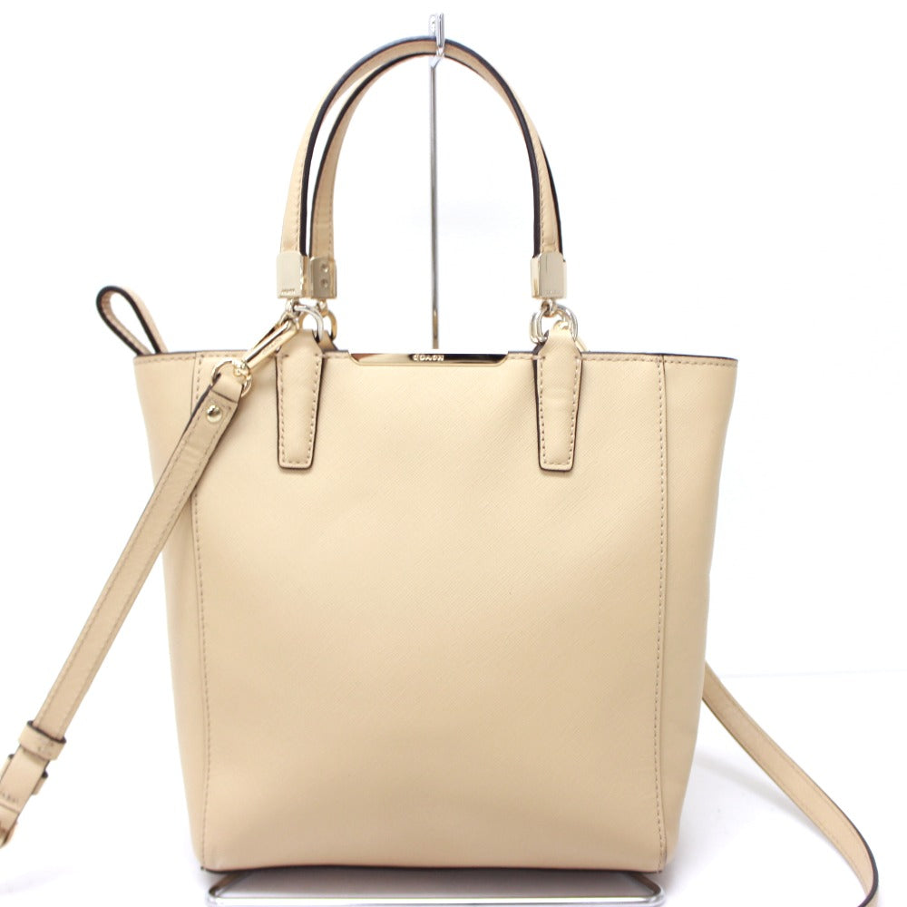 COACH Handbag 29001 Safiano leather beige Madison Mini North / South Bond Women Used Authentic