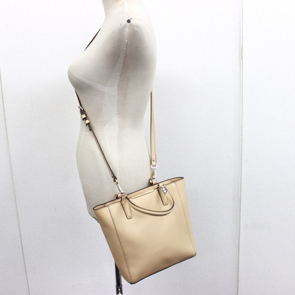 COACH Handbag 29001 Safiano leather beige Madison Mini North / South Bond Women Used Authentic
