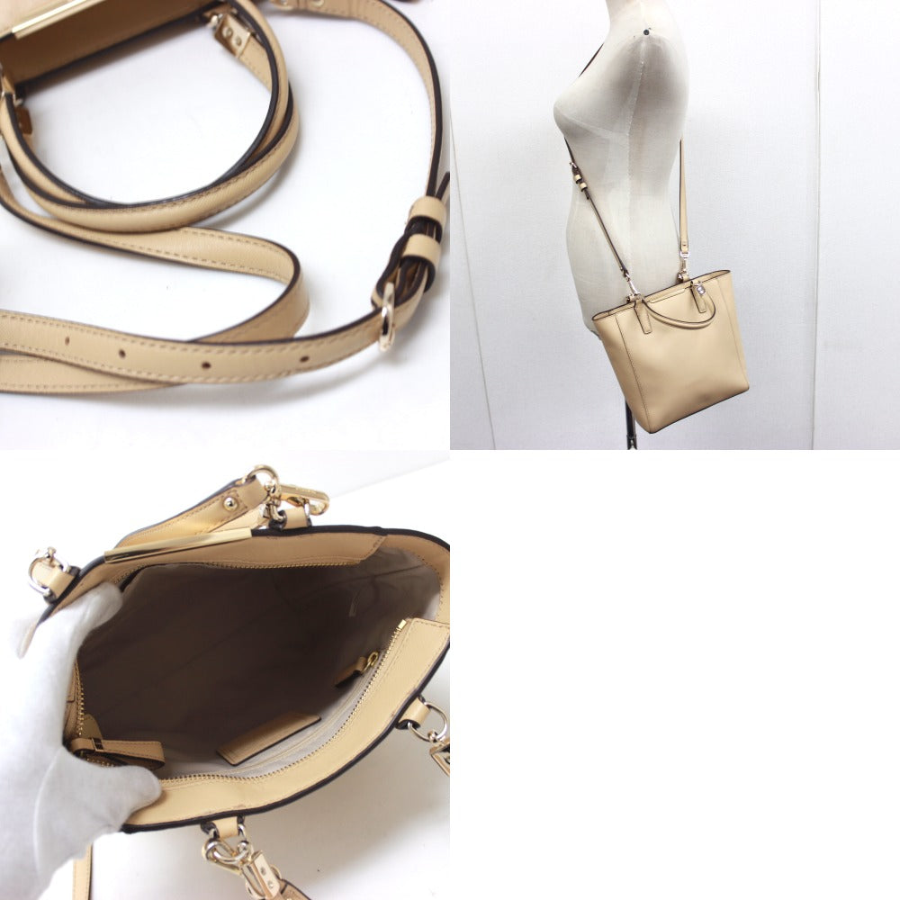 COACH Handbag 29001 Safiano leather beige Madison Mini North / South Bond Women Used Authentic