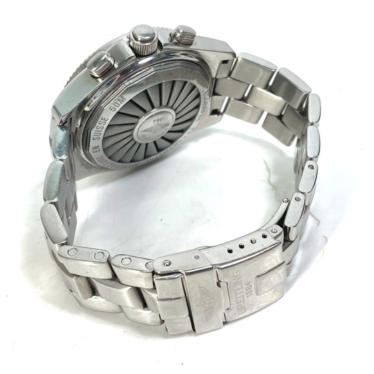 BREITLING Watches Quartz A78362 Stainless Steel Silver Chronometer Ana-Digi black dial