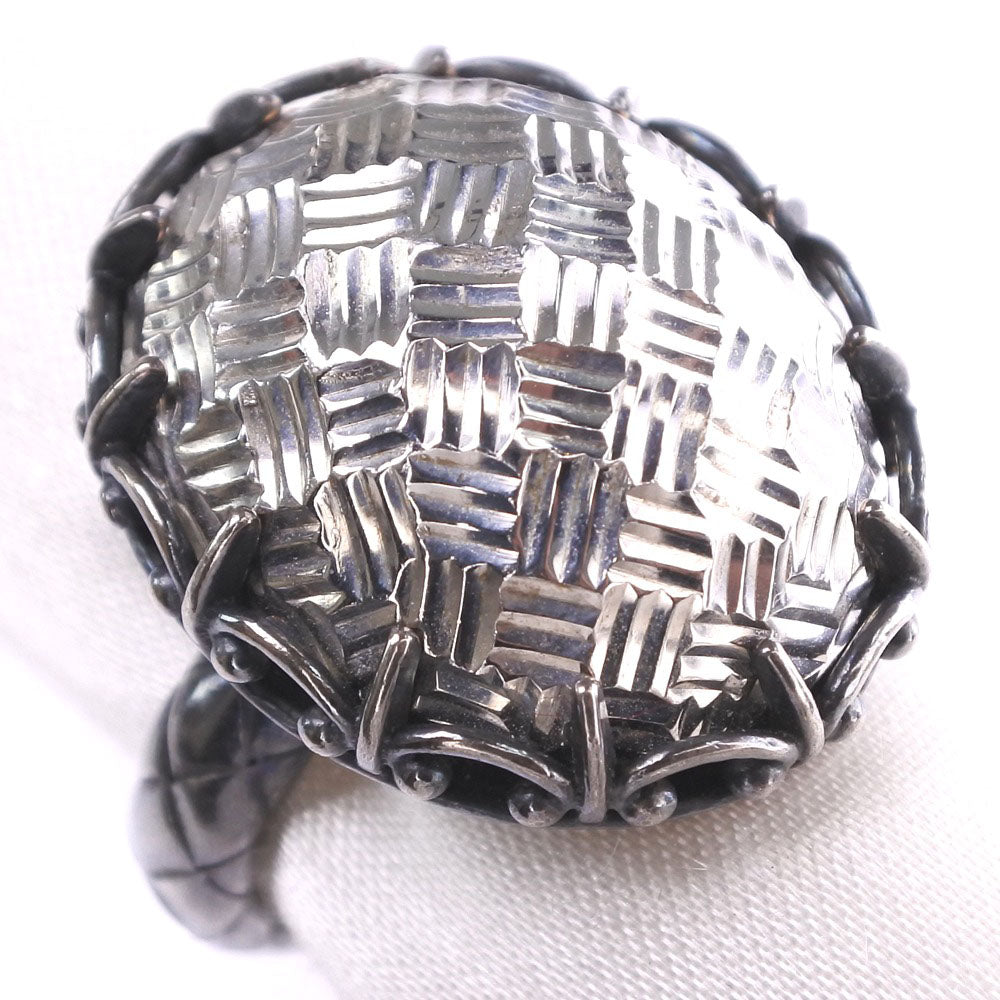 BOTTEGAVENETA Ring Silver925 Silver No. 9 INTRECCIATO Women No. 9 Used Authentic