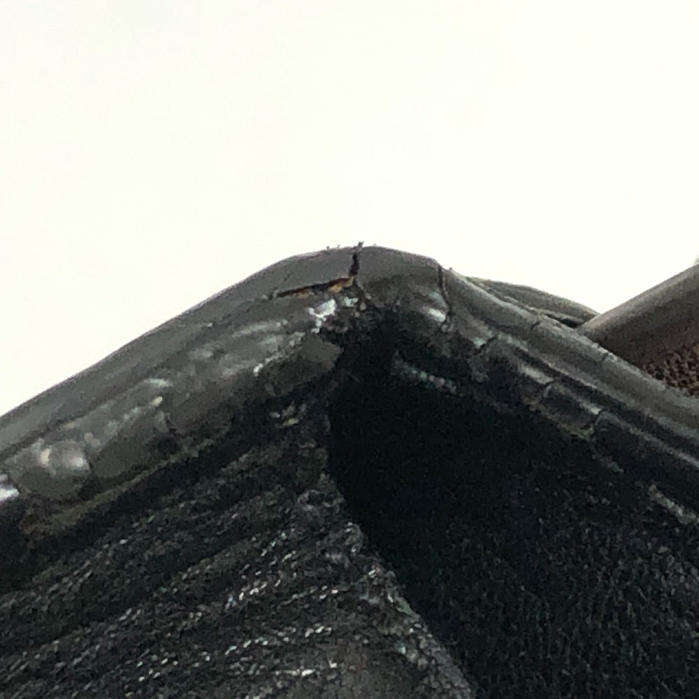 PRADA Shoulder Bag VA0802 leather black Front pocket Women Used Authentic