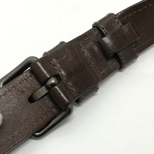 PRADA Shoulder Bag VA0802 leather black Front pocket Women Used Authentic