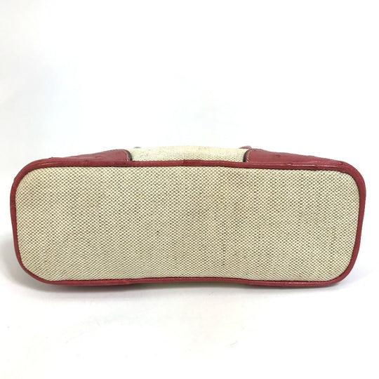 PRADA Handbag BN0115 canvas Beige typex red CANAPA+STRUZZ Mini bag Women Used Authentic