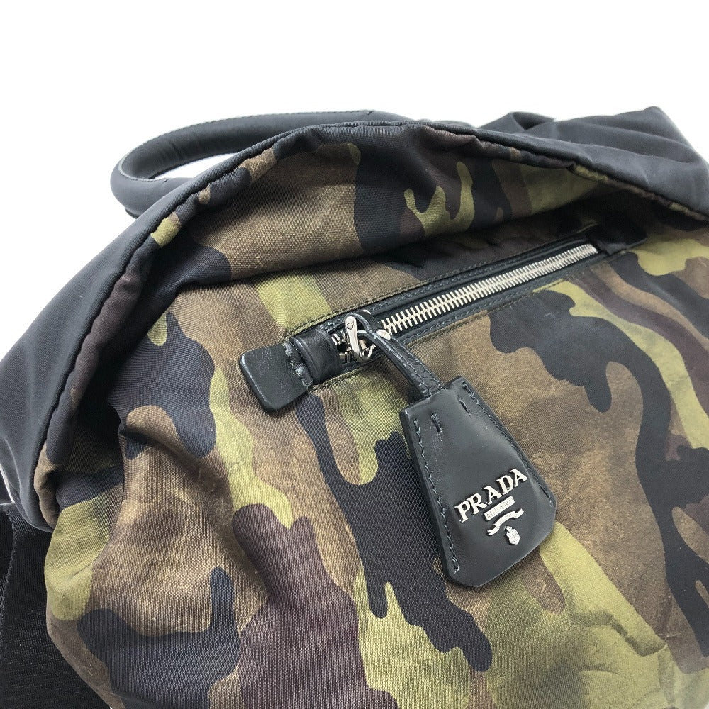 PRADA Handbag B1959 Nylon khaki Camouflage camouflage Women Used Authentic