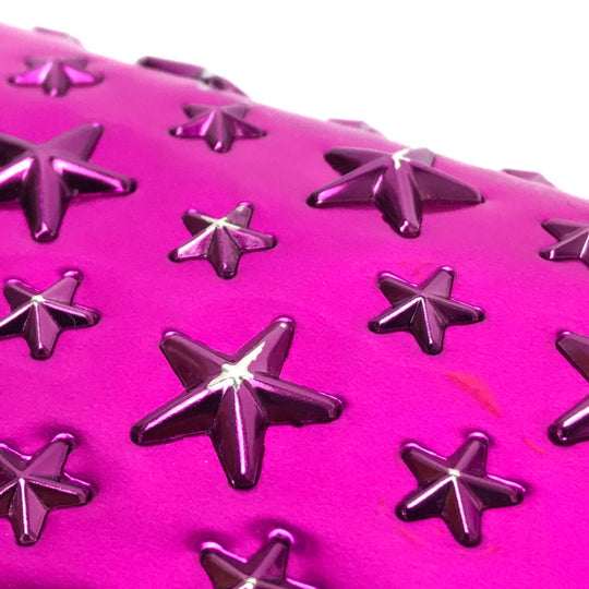 JIMMY CHOO Long Wallet Purse 163FILIPA.CIM Patent leather Metallic purple Star stud filipa Wallet unisex(Unisex) Used Authentic