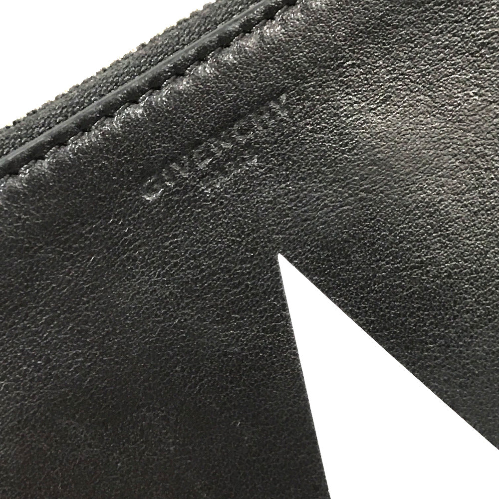 GIVENCHY Clutch bag leather Black x white business bag Star design mens Used Authentic