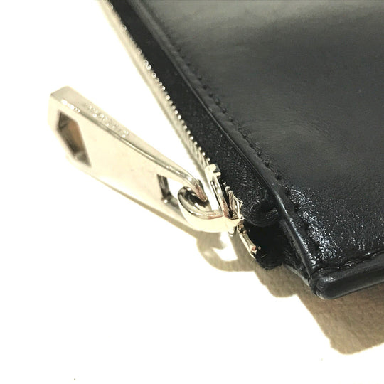 GIVENCHY Clutch bag leather Black x white business bag Star design mens Used Authentic