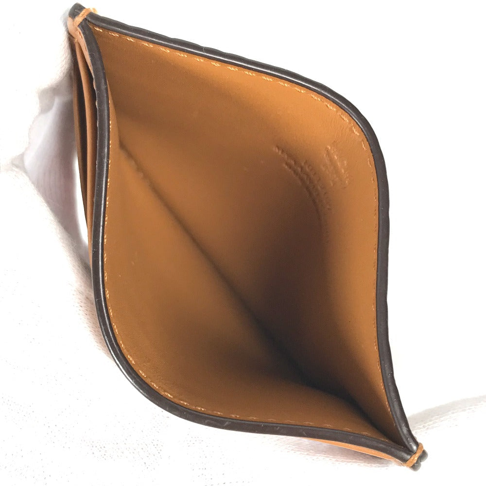 MCM Card Case leather Brown Business Card Holder Pass Case Looney Tunes collaboration