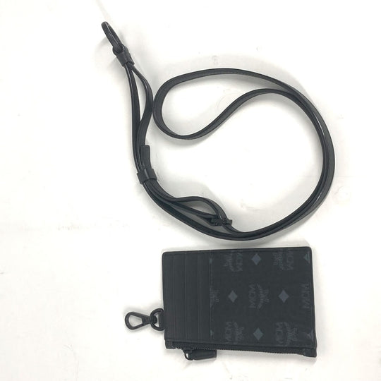 MCM Coin case leather black Looney Tunes collaboration Visetos Tweety Women Used Authentic