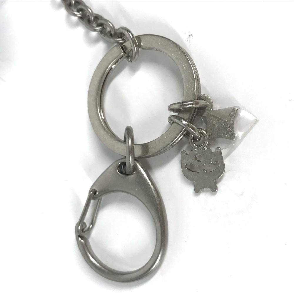 MCM key ring leather white Visetos logo Rabbit rabbit Women Used Authentic