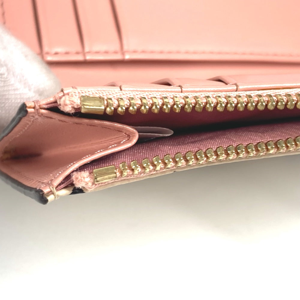 MCM Trifold wallet leather beige Visetos Rabbit Rabbit Women Used Authentic