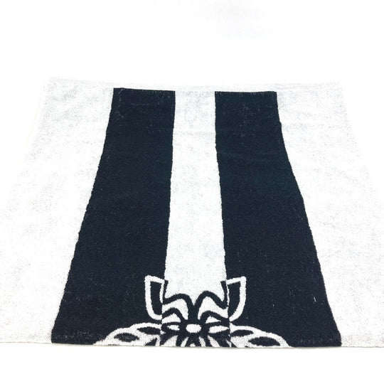 MCM towel cotton black By color logo beach towel unisex(Unisex) Used Authentic