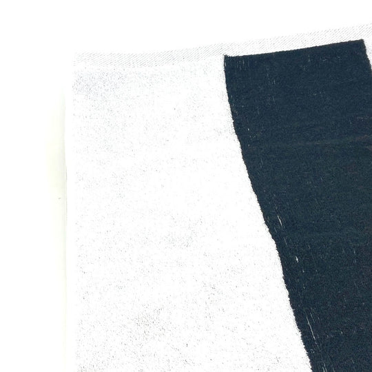 MCM towel cotton black By color logo beach towel unisex(Unisex) Used Authentic
