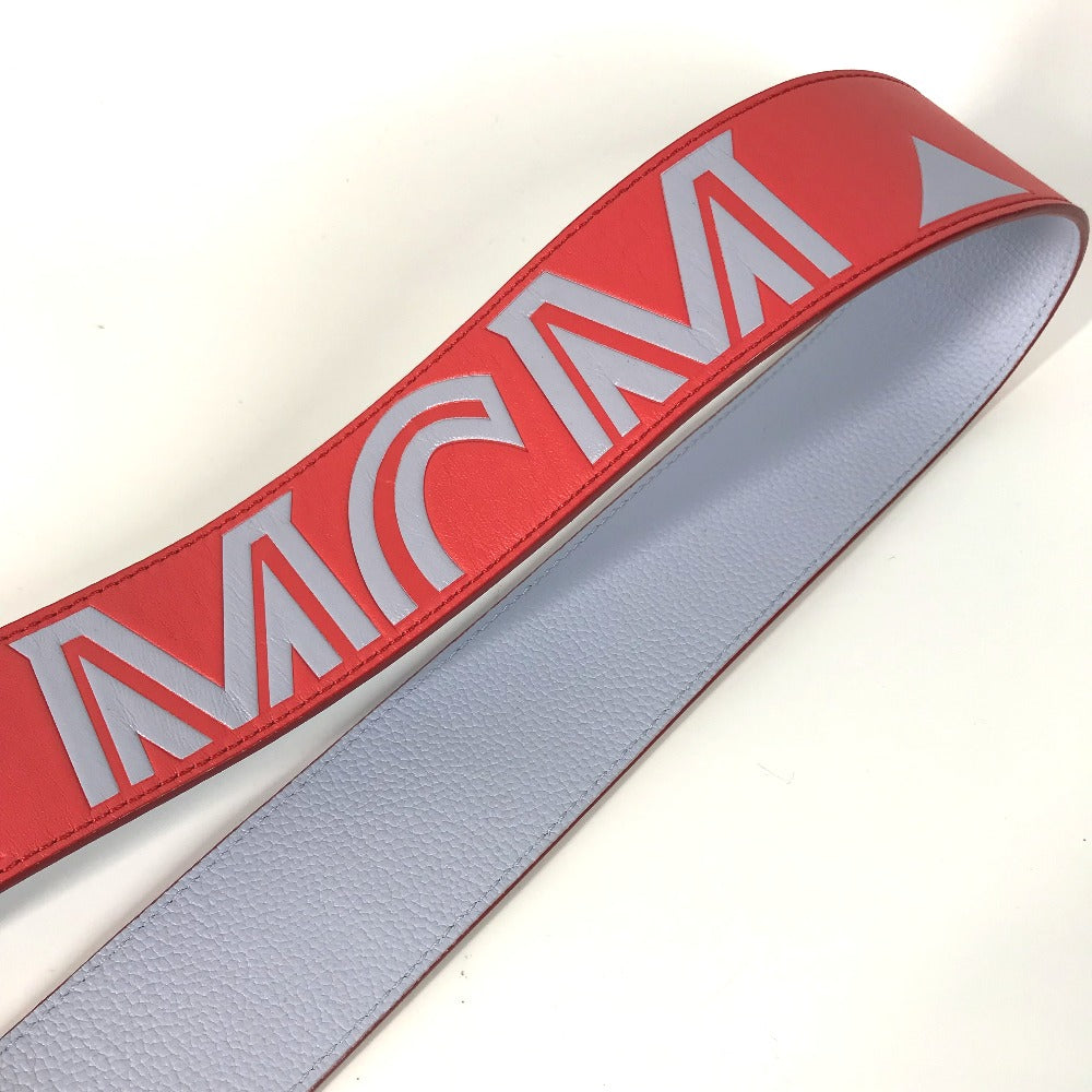 MCM Shoulder strap leather Red logo Women Used Authentic
