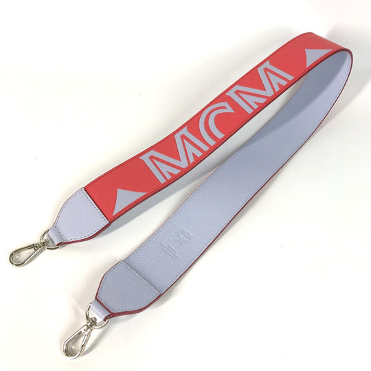 MCM Shoulder strap leather Red logo Women Used Authentic