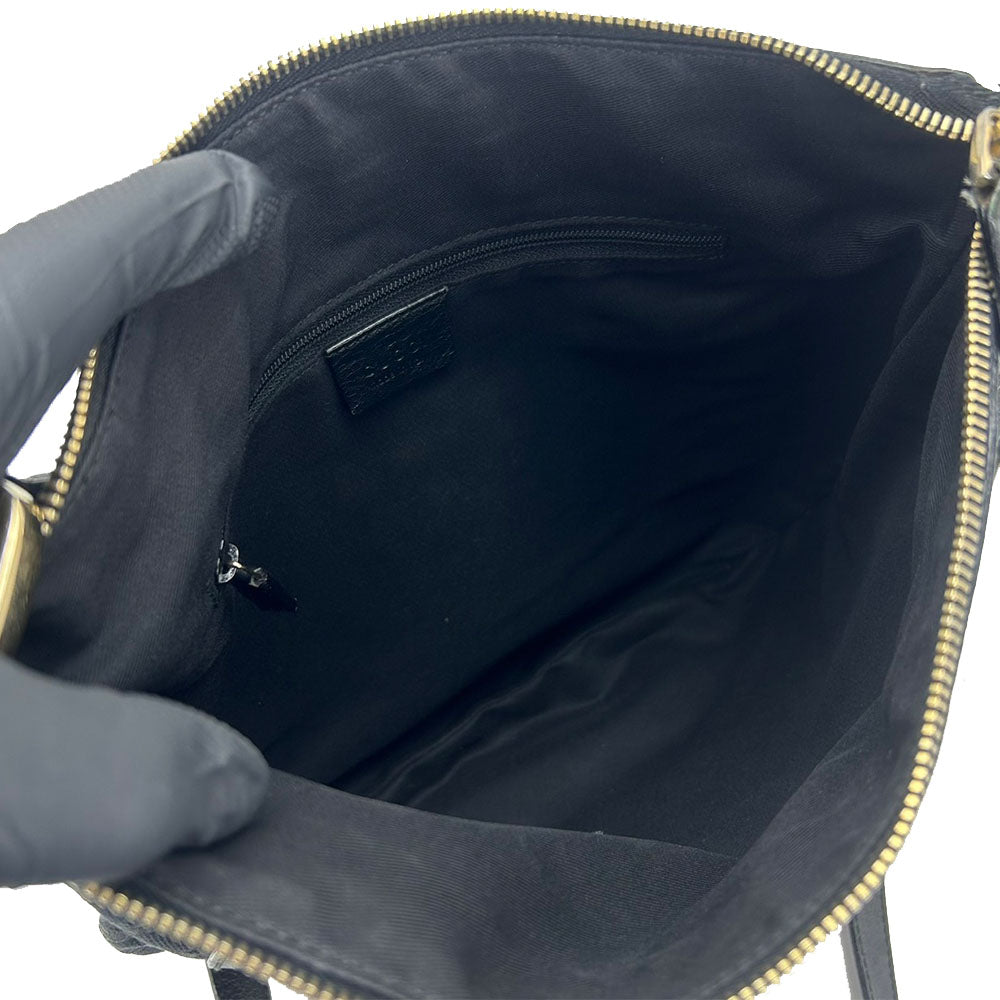 GUCCI Shoulder Bag 203257 GG canvas black GG canvas