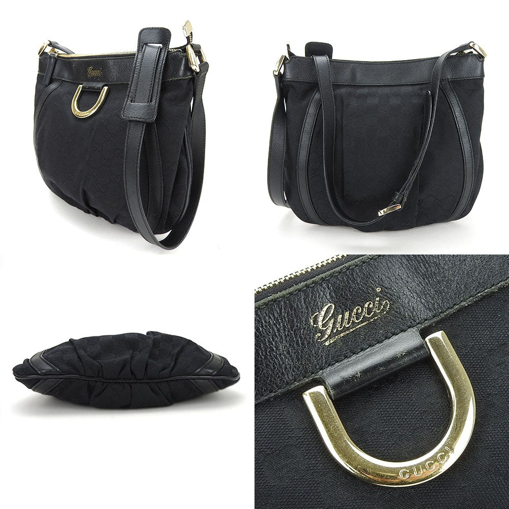 GUCCI Shoulder Bag 203257 GG canvas black GG canvas