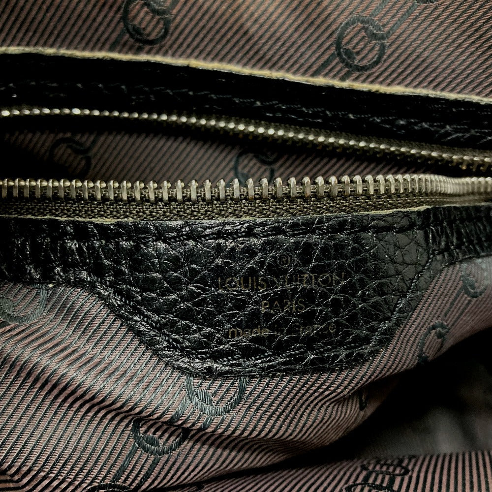 LOUIS VUITTON Tote Bag M95252 leather black Tobago T & B Women Used Authentic