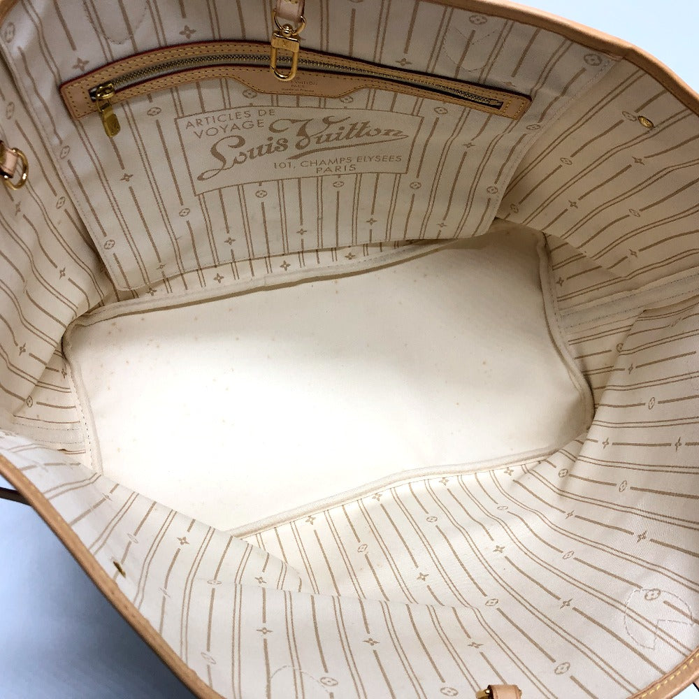 LOUIS VUITTON Tote Bag N51108 Damier Azur Canvas white Neverfull GM Women Used Authentic