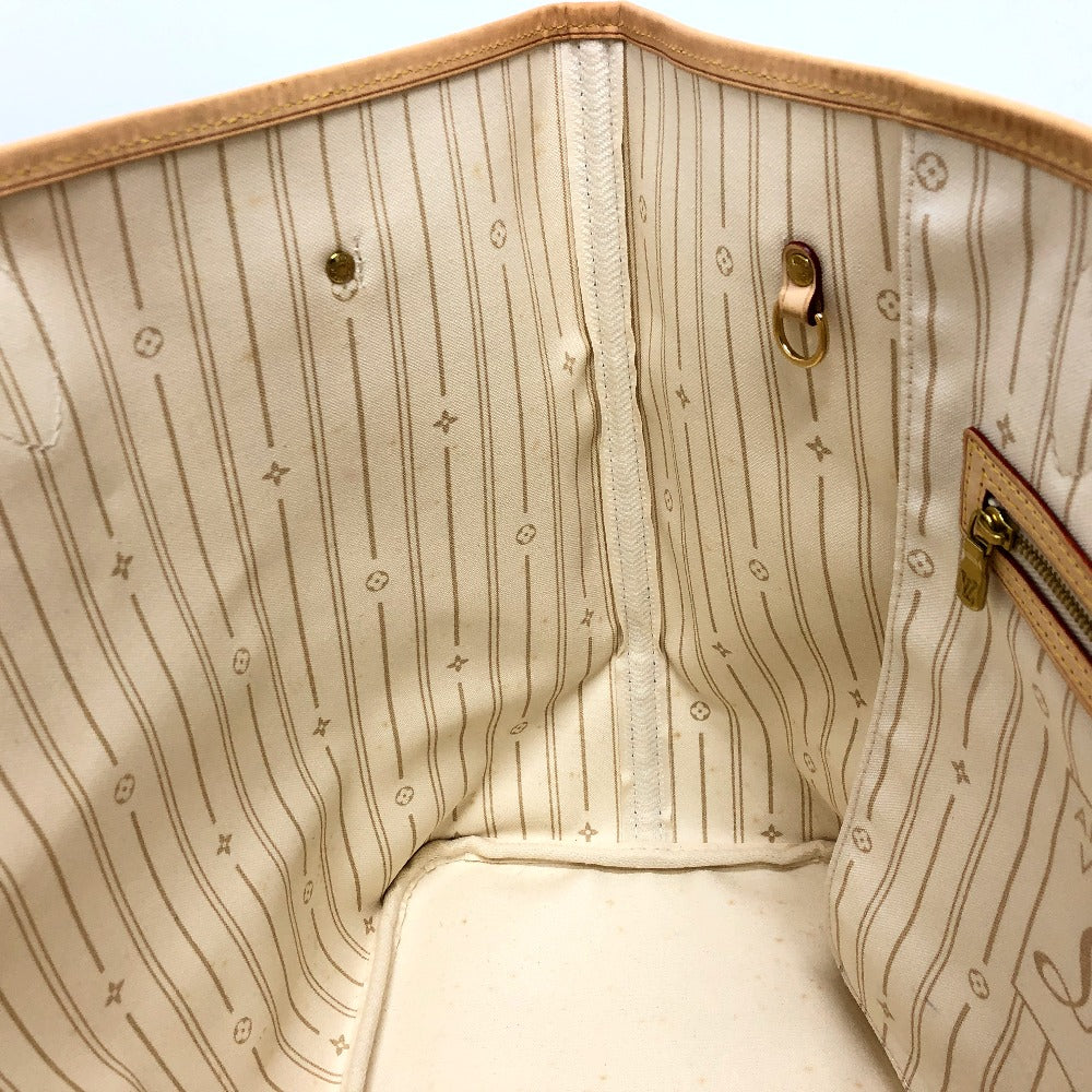 LOUIS VUITTON Tote Bag N51108 Damier Azur Canvas white Neverfull GM Women Used Authentic