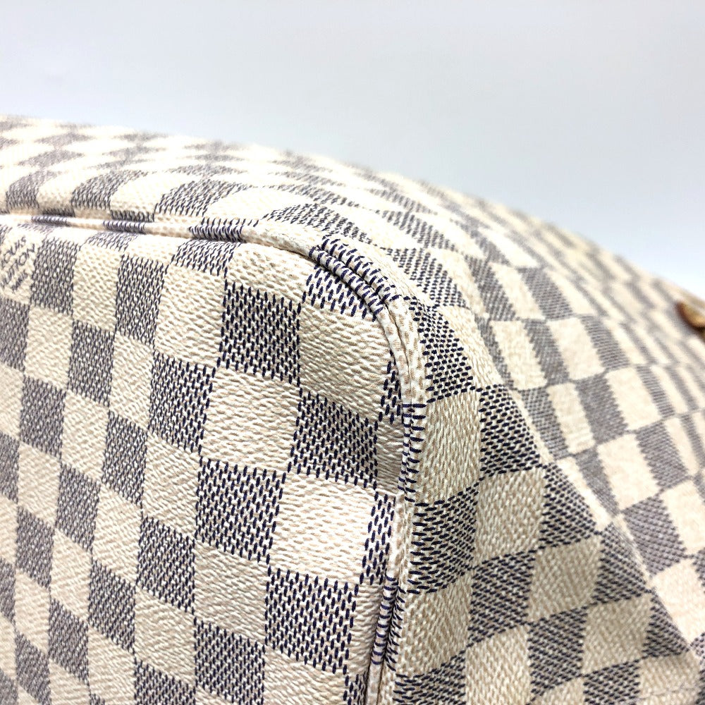 LOUIS VUITTON Tote Bag N51108 Damier Azur Canvas white Neverfull GM Women Used Authentic