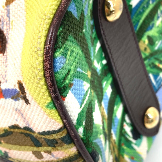 LOUIS VUITTON Tote Bag M93771 Canvas / leather green Eyeall hippo PM Women Used Authentic