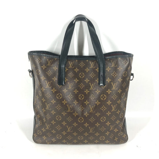 LOUIS VUITTON Tote Bag M56708 Monogram macacer canvas Brown Monogram macacer Davis mens Used Authentic