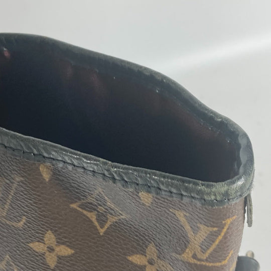 LOUIS VUITTON Tote Bag M56708 Monogram macacer canvas Brown Monogram macacer Davis mens Used Authentic