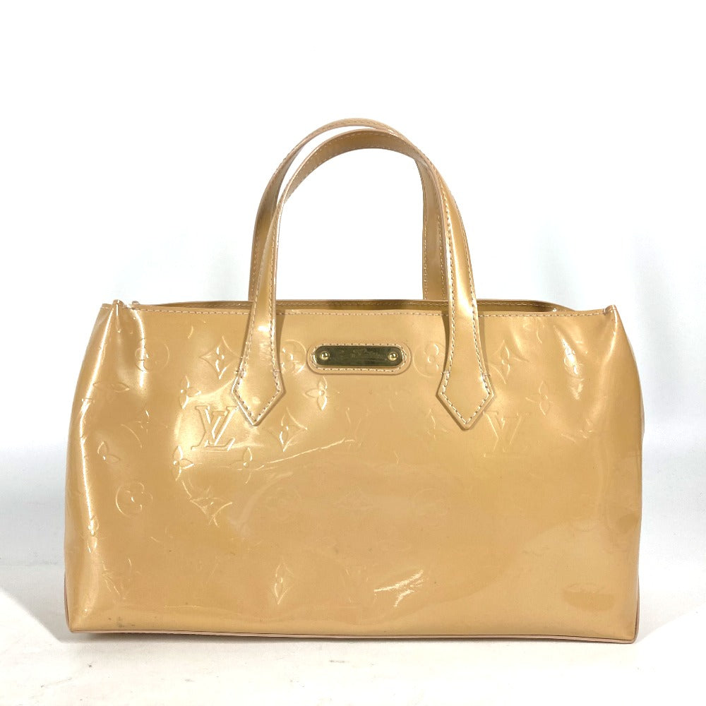 LOUIS VUITTON Tote Bag M91642 Monogram Vernis beige Monogram Vernis Wilshire PM