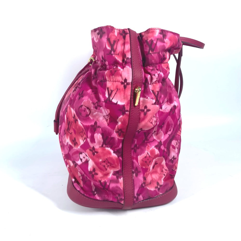 LOUIS VUITTON Tote Bag M94313 Leather / nylon pink Ikat Flower Floral Pattern Noeful MM Women Used Authentic