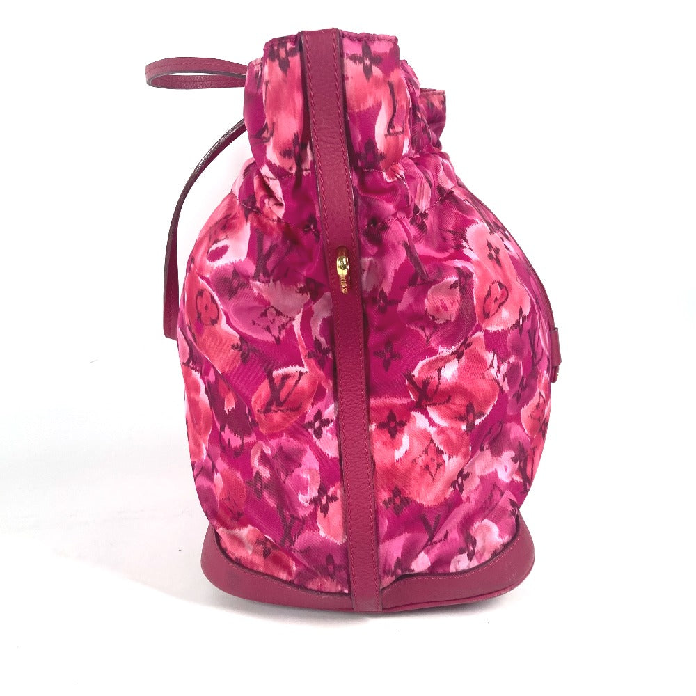 LOUIS VUITTON Tote Bag M94313 Leather / nylon pink Ikat Flower Floral Pattern Noeful MM Women Used Authentic