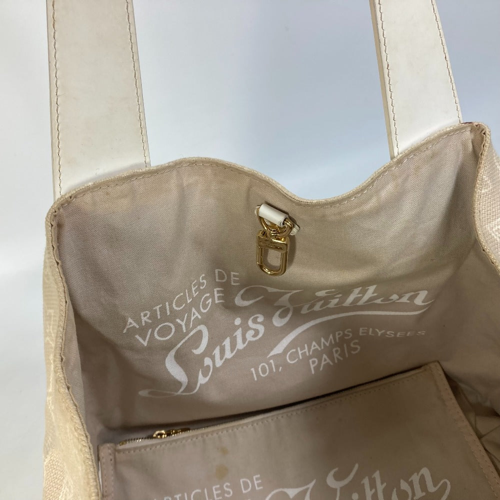 LOUIS VUITTON Tote Bag M95986 canvas beige Monogram beach line Cabas Ipanema GM Women Used Authentic