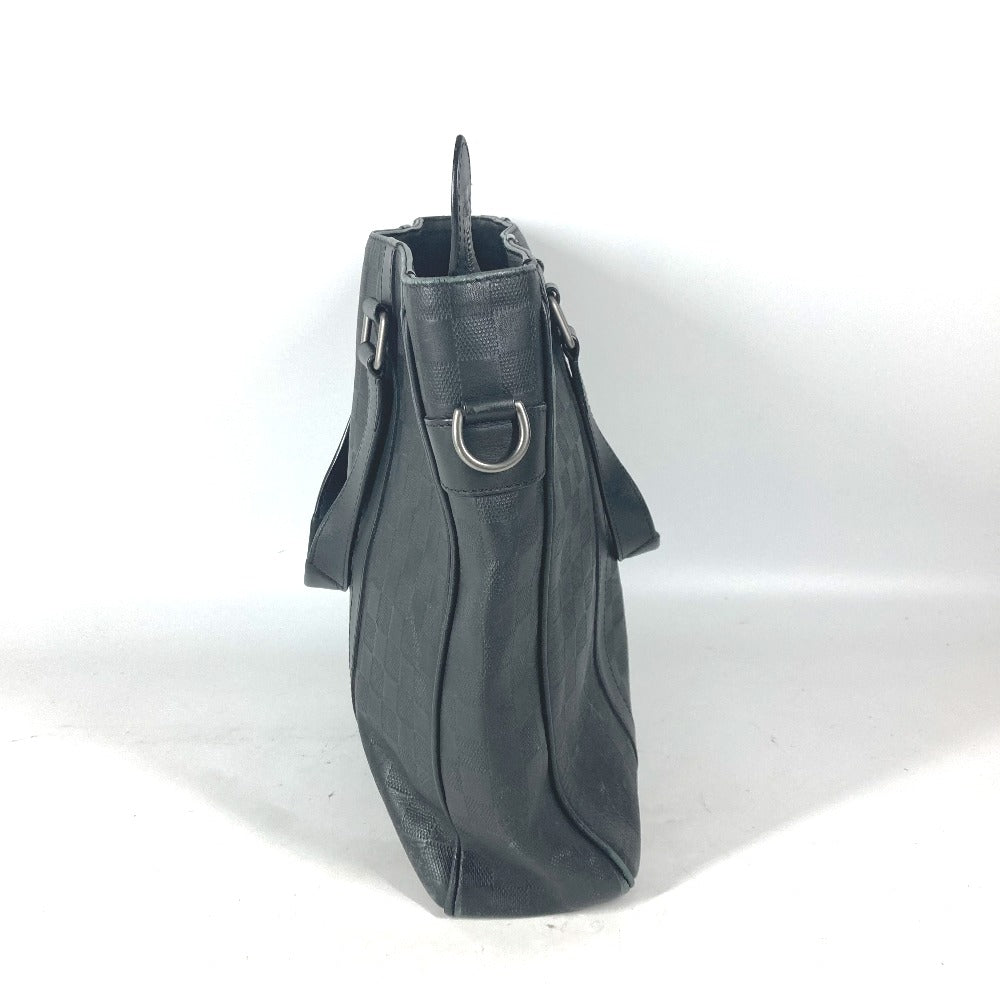 LOUIS VUITTON Tote Bag N41269 Damier Anfini Leather black Damier Anfini Tadao PM mens Used Authentic