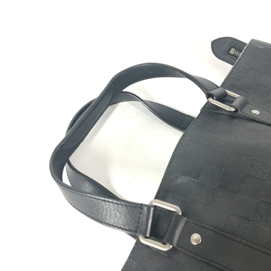 LOUIS VUITTON Tote Bag N41269 Damier Anfini Leather black Damier Anfini Tadao PM mens Used Authentic