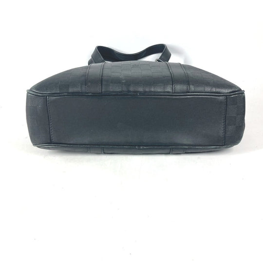 LOUIS VUITTON Tote Bag N41269 Damier Anfini Leather black Damier Anfini Tadao PM mens Used Authentic