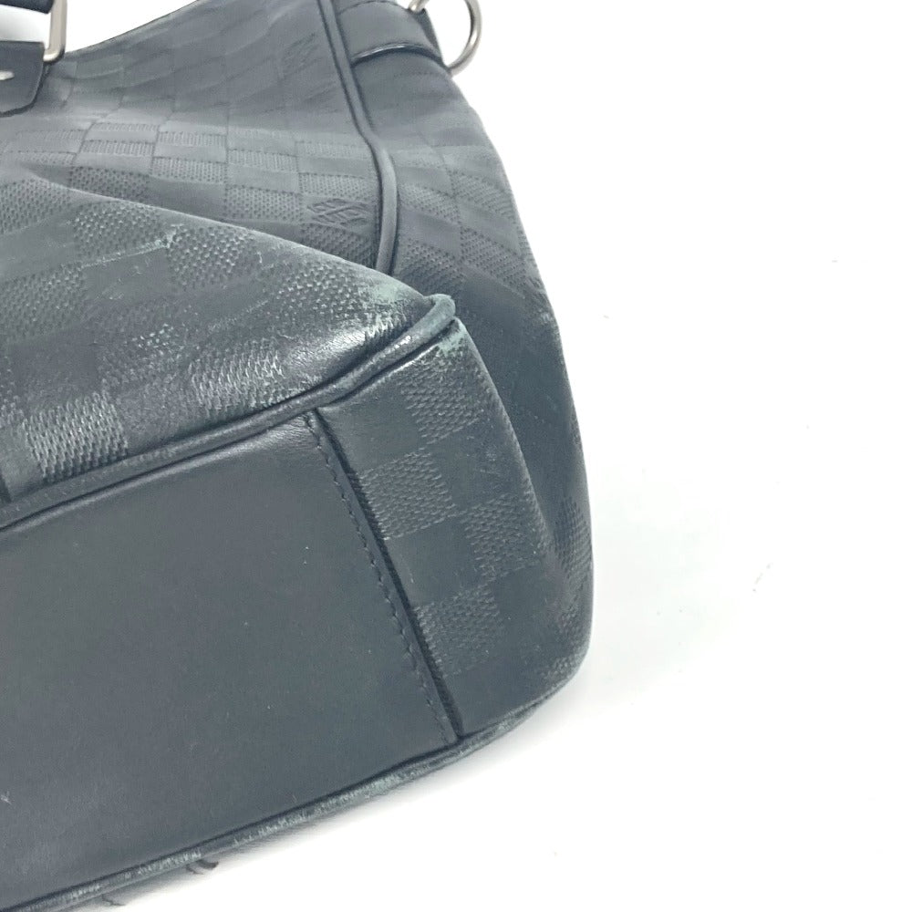 LOUIS VUITTON Tote Bag N41269 Damier Anfini Leather black Damier Anfini Tadao PM mens Used Authentic