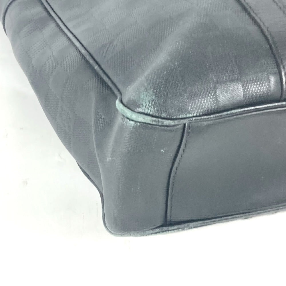 LOUIS VUITTON Tote Bag N41269 Damier Anfini Leather black Damier Anfini Tadao PM mens Used Authentic