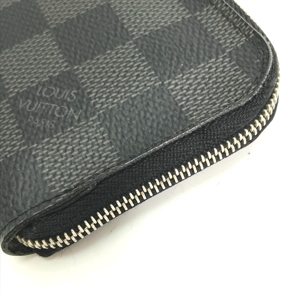 LOUIS VUITTON Coin case N61237 Damier Grafitto Canvas black Damier Grafitte Porto Monnaie mens Used Authentic
