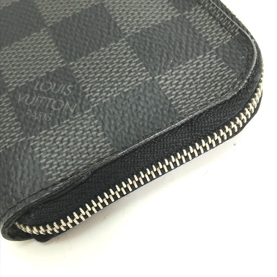 LOUIS VUITTON Coin case N61237 Damier Grafitto Canvas black Damier Grafitte Porto Monnaie mens Used Authentic