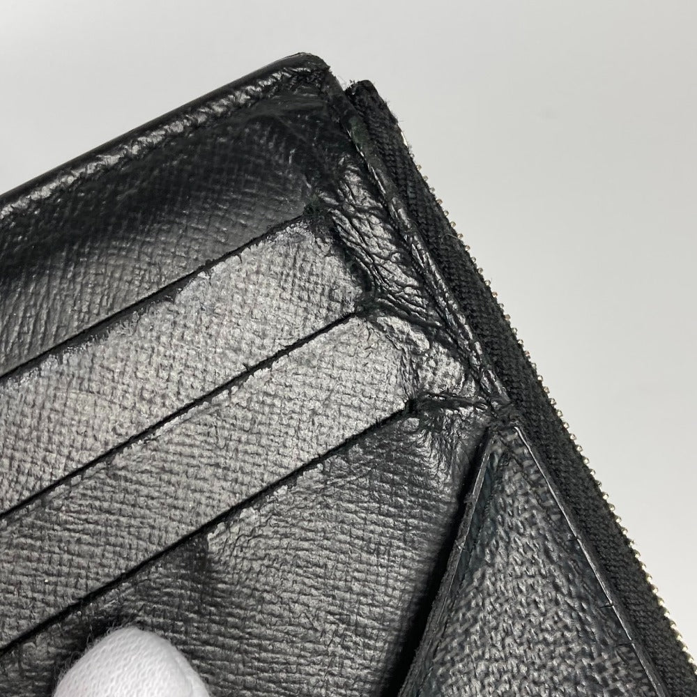 LOUIS VUITTON Coin case N64038 Damier Grafitto Canvas black Damier Grafitte Coin card holder mens Used Authentic