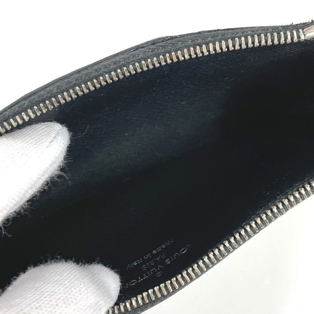 LOUIS VUITTON Coin case N64038 Damier Grafitto Canvas black Damier Grafitte Coin card holder mens Used Authentic