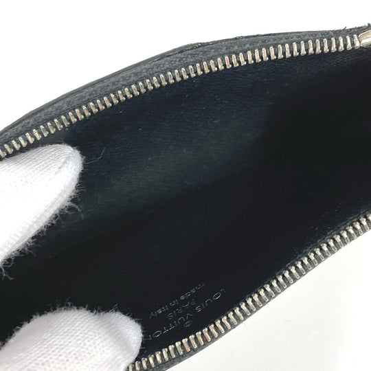 LOUIS VUITTON Coin case N64038 Damier Grafitto Canvas black Damier Grafitte Coin card holder mens Used Authentic