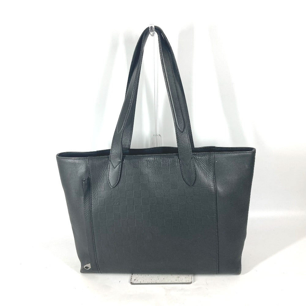 LOUIS VUITTON Tote Bag N41493 Damier Anfini Leather black Damier Anfini Cabavayage mens Used Authentic