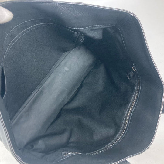 LOUIS VUITTON Tote Bag N41493 Damier Anfini Leather black Damier Anfini Cabavayage mens Used Authentic